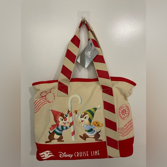 Disney Holiday Chip 'n Dale Holiday Exclusive Tote Bag - Picture 1 of 10